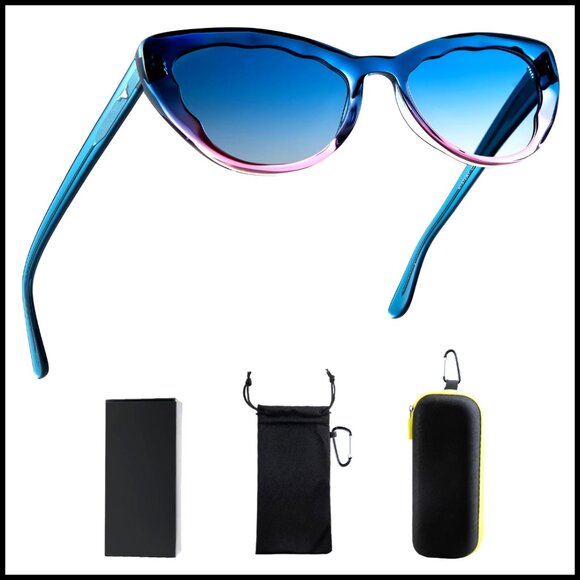 Acetate Frame Polarized Cat Eye Sunglasses with UV400 Protection main image 6
